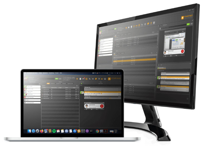 STARFACE Cloud Telefonanlage auf PC und Laptop