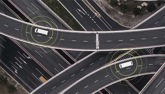 Webfleet Fahrzeugortung auf Straße